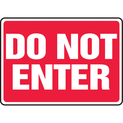 Enseigne  Do Not Enter , 10" x 14", Aluminium, Anglais Distribution Industrielle GC