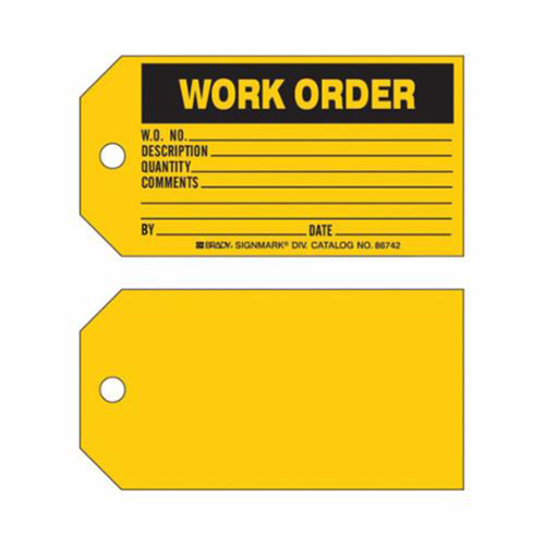&eacute;tiquette Work Order, Papier, 5-3/4" la x 3" h, Anglais Distribution Industrielle GC