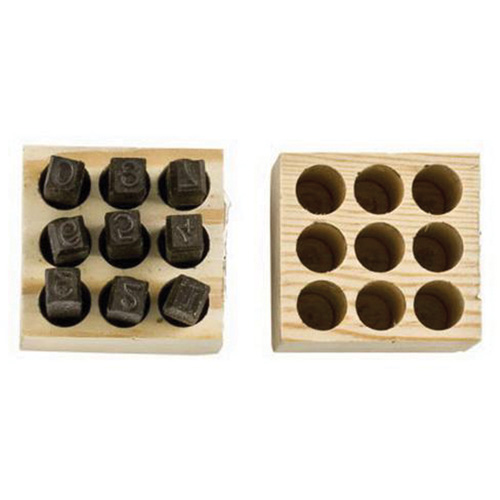Jeux de tampons num&eacute;rot&eacute;s en acier, # 4/6/3/2/1/8/9/7/5, 1/4" Distribution Industrielle GC