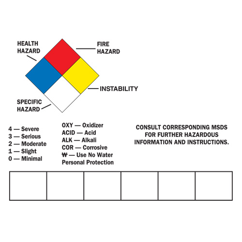 Blank Write-On Container Label, Vinyl, Sheet, 14" L x 10" W Distribution Industrielle GC