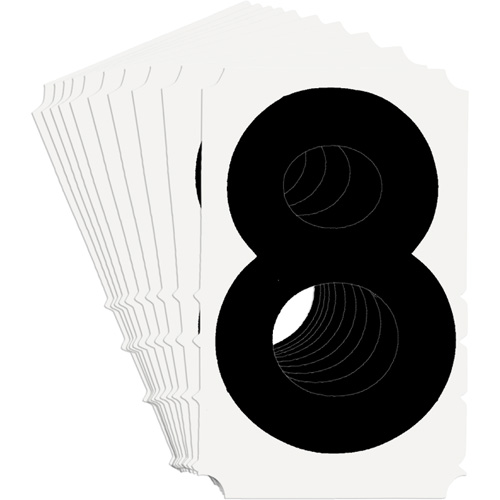 Quick-Align&reg; Individual Gothic Number and Letter Labels, 8, 4" H, Black Distribution Industrielle GC