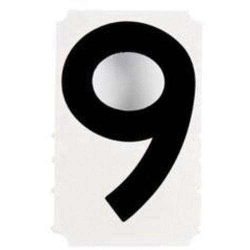 Quick-Align&reg; Individual Gothic Number and Letter Labels, 9, 4" H, Black Distribution Industrielle GC
