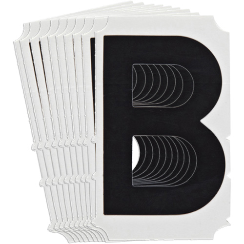 &eacute;tiquettes de lettres et chiffres gothiques individuels Quick-Align, B, 4" h, Noir Distribution Industrielle GC
