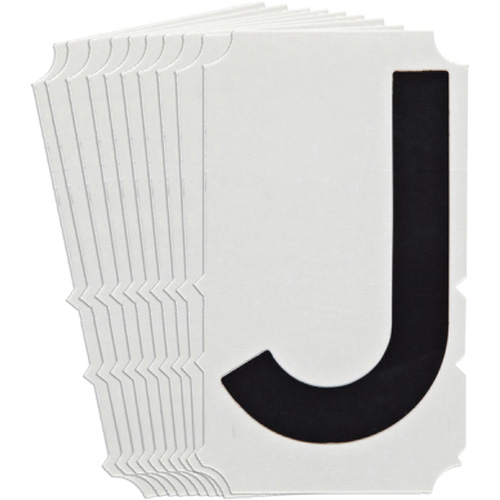 &eacute;tiquettes de lettres et chiffres gothiques individuels Quick-Align, J, 4" h, Noir Distribution Industrielle GC