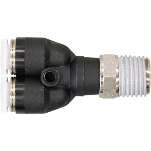 Raccord m&acirc;le en Y filet&eacute; Topfit, 3/8" dia., Polym&egrave;re Distribution Industrielle GC