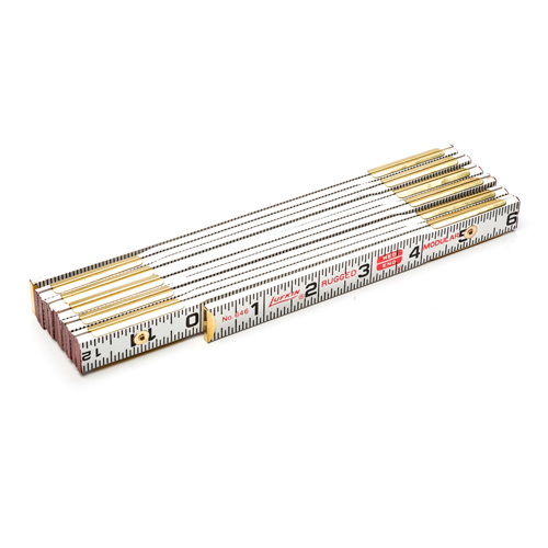 R&egrave;gle de maçon Red End, 6' lo, Bois, Graduations de 1/16" Distribution Industrielle GC