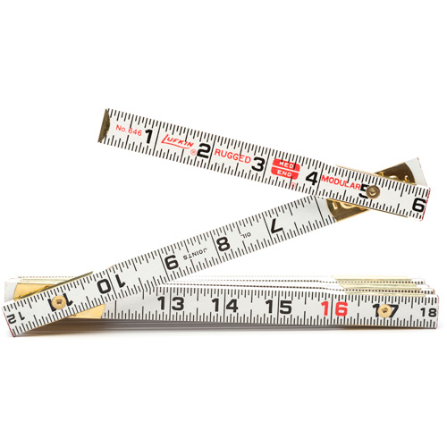 R&egrave;gle de maçon Red End, 6' lo, Bois, Graduations de 1/16" Distribution Industrielle GC