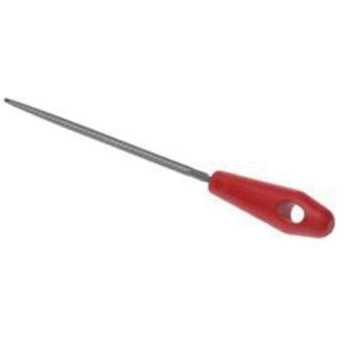 File with Red Handle, 8" L, Round, Bastard Cut Distribution Industrielle GC