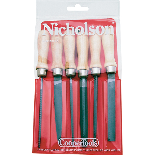 6-Piece American Pattern File Set, 6 Pcs Distribution Industrielle GC
