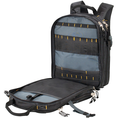 Sacs &agrave; dos pour outils &agrave; 75 pochettes, 13" lo x 17-1/2" la, Noir, Nylon Distribution Industrielle GC