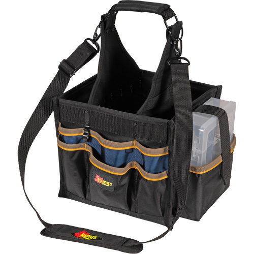 Grands porte-outils pour &eacute;lectriciens et travaux de maintenance, Polyester, 23 pochettes, Noir Distribution Industrielle GC