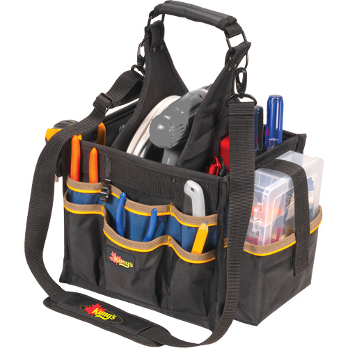 Grands porte-outils pour &eacute;lectriciens et travaux de maintenance, Polyester, 23 pochettes, Noir Distribution Industrielle GC