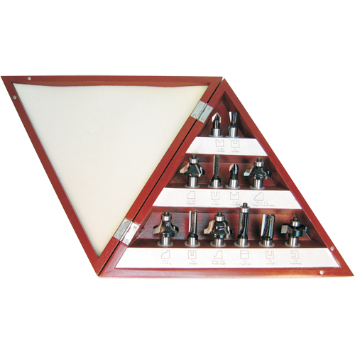 3-Flute Carbide-Tipped Router Bit Sets Distribution Industrielle GC
