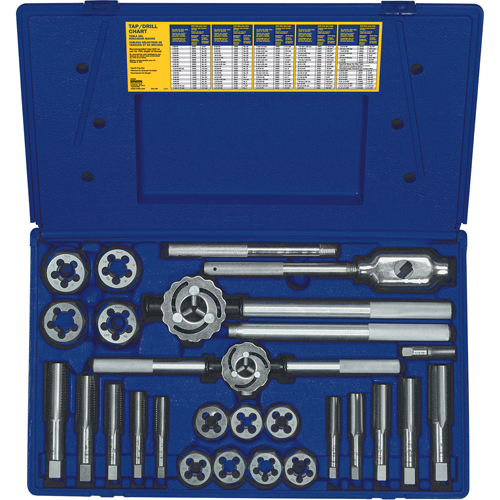 Jeu de tarauds et fili&egrave;res hexagonales fractionnaires Hanson, 25 Morceaux Distribution Industrielle GC