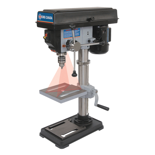 Perceuses &agrave; colonne avec laser, 10", Mandrin 1/2", 3050 tr/min Distribution Industrielle GC