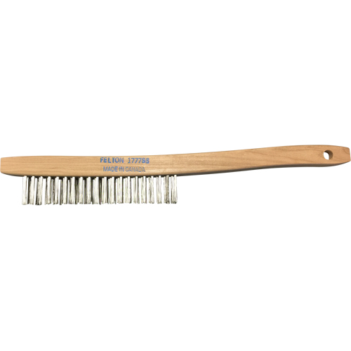 Brosses de nettoyage &agrave; manche recourb&eacute;, Acier inoxydable, 3 x 19 rangs de fils, Longueur 14" Distribution Industrielle GC