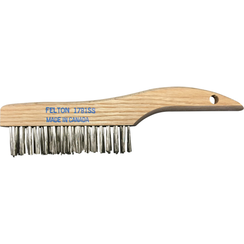 Shoe Handle Scratch Brushes, Stainless Steel, 4 x 16 Wire Rows, 10" Long Distribution Industrielle GC