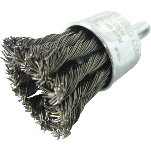 Brosses mont&eacute;es &agrave; fils nou&eacute;s, 1" dia., dia. Des fils 0,020", Tige 1/4" Distribution Industrielle GC