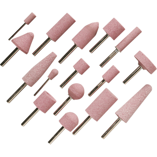 Meules vitrifi&eacute;es mont&eacute;es sur tige A60R, A12, Oxyde d'aluminium, 11/16" dia., 1-1/4" lo, 60 Grain Distribution Industrielle GC