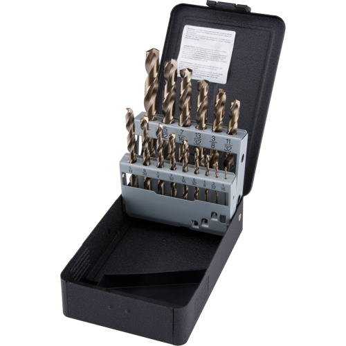Jobber Length Drill Bit Set, 15 Pieces, High Speed Cobalt Distribution Industrielle GC
