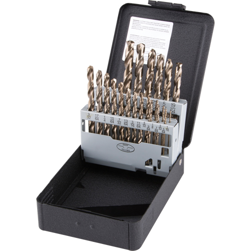 Jobber Length Drill Bit Set, 21 Pieces, High Speed Cobalt Distribution Industrielle GC