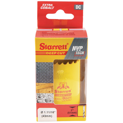 Scie &agrave; cloche bim&eacute;tal 1-11/1, 1-11/16", Profondeur de la coupe 2", Bim&eacute;tal Distribution Industrielle GC