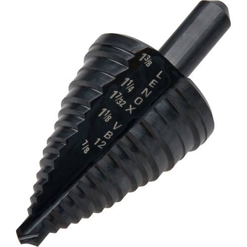 Foret &eacute;tag&eacute; no 12, 7/8" - 1-3/8", Incr&eacute;ments de 3/8", Acier rapide Distribution Industrielle GC