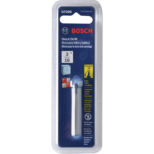 Glass and Tile Bit, Carbide, 4" Flute Distribution Industrielle GC