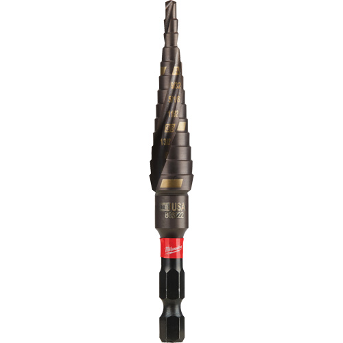 Foret &eacute;tag&eacute; #1 Shockwave Impact Duty, 1/2" - 1-1/8", Incr&eacute;ments de 1/32", Titane Distribution Industrielle GC