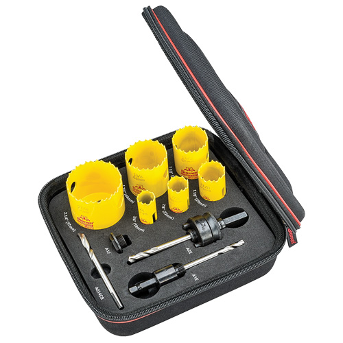 Trousse de scie pour plombier pour trou &agrave; coupe profonde, 10 morcea Distribution Industrielle GC