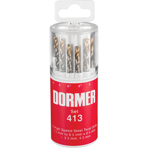 Jobber Drill Bit Set, 13 Pieces, High Speed Steel Distribution Industrielle GC