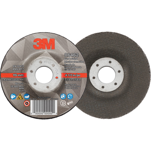 Meule &agrave; tronçonner, 4-1/2" x 1/8", Arbre de 7/8", Type 27, C&eacute;ramique Distribution Industrielle GC