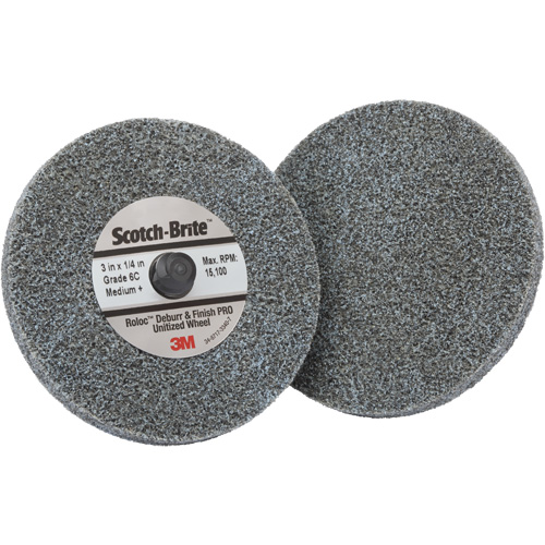 Meule homog&egrave;ne d&eacute;bavurage et de finition PRO TR Roloc, 2" x 1/4", Grain de Cors&eacute;, C&eacute;ramique Distribution Industrielle GC