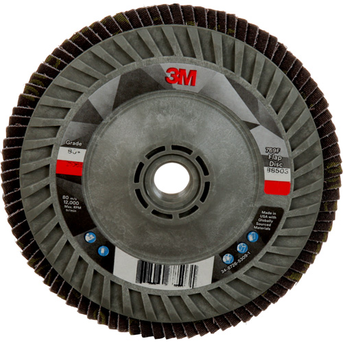 769F Quick Change Flap Disc, 5" x 5/8"-11, Type 27, 80+ Grit, Ceramic Distribution Industrielle GC