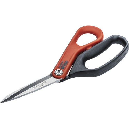 Cisaille tout usage en acier inoxydable pour ouvrier professionnel, 8-1/2", Poign&eacute;e Anneaux Distribution Industrielle GC