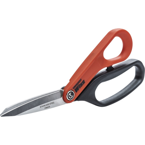 Cisaille tout usage en acier inoxydable pour ouvrier professionnel, 8-1/2", Poign&eacute;e Anneaux Distribution Industrielle GC