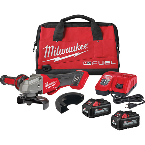 M18 Fuel No-Lock Braking Grinder with One-Key Paddle Switch Kit, 4-1/2" or 5" Wheel, 18 V Distribution Industrielle GC