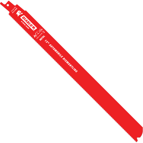 Reciprocating Blade for Auto Dismantling, Bi-Metal, 10-14 TPI, 12" L x 1" W Distribution Industrielle GC