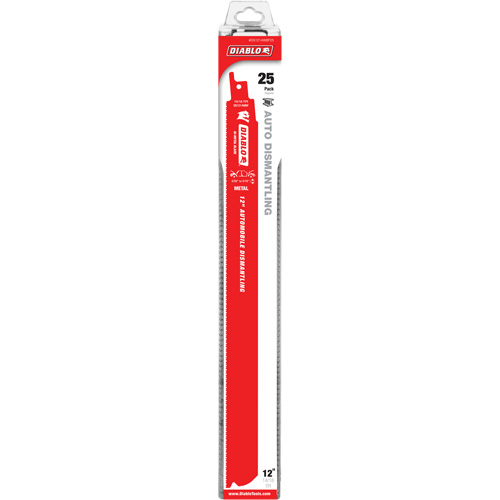 Reciprocating Blade for Auto Dismantling, Bi-Metal, 10-14 TPI, 12" L x 1" W Distribution Industrielle GC