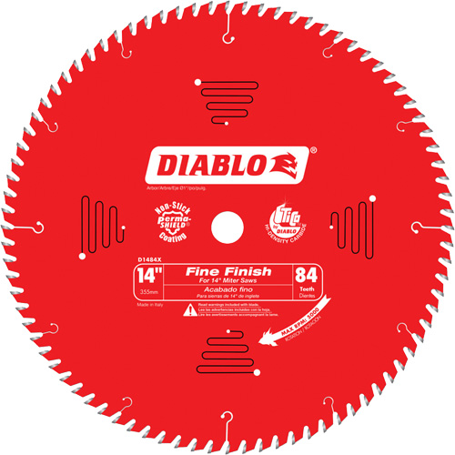 Lame de scie circulaire &agrave; finition fine, 14", 84 dents, Pour Stratifi&eacute;/Bois Distribution Industrielle GC
