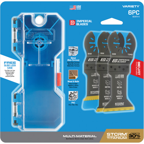 Jeu de lames en titane pour le m&eacute;tal et le bois Storm One Fit Distribution Industrielle GC