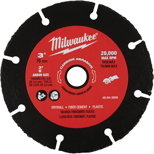 Carbide Abrasive Blade, 3" x 3/8" Arbor, Silicon Carbide, 20000 RPM Distribution Industrielle GC