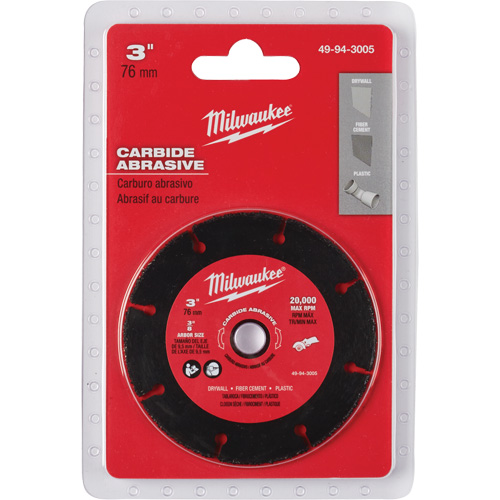 Carbide Abrasive Blade, 3" x 3/8" Arbor, Silicon Carbide, 20000 RPM Distribution Industrielle GC