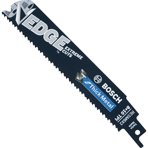 Edge Reciprocating Saw Blades, Bi-Metal, 8/10 TPI, 6" L Distribution Industrielle GC