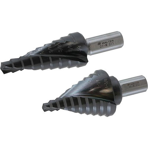 Multi-Step Step Drill Bit, 1/4" - 1" , Titanium Distribution Industrielle GC