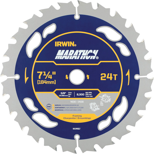 Lame de scie circulaire Marathon, 7-1/4", 24 dents Distribution Industrielle GC