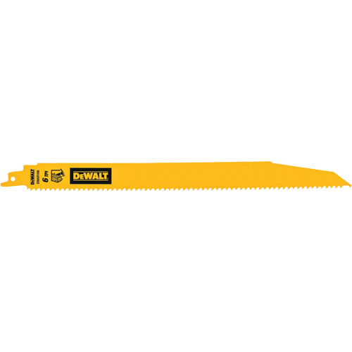 Lame de scie alternative pour d&eacute;molitions, Bim&eacute;tal, 6 Dents par pouce, 12" lo Distribution Industrielle GC