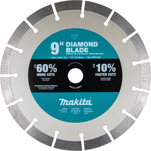 9" Ultra-Premium Plus Diamond Blade, Segmented, General Purpose Distribution Industrielle GC