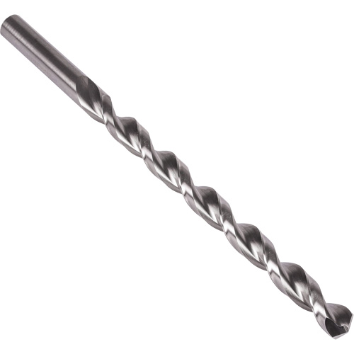 Extra Length Parabolic Flute Drill Bit, 1/4", High Speed Steel, 9" Flute, 135° Point Distribution Industrielle GC