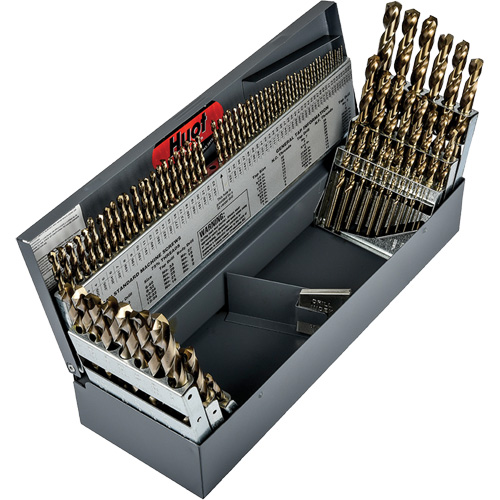 Heavy-Duty Jobber Length Combination Drill Bit Set, 115 Pieces, High Speed Cobalt Distribution Industrielle GC